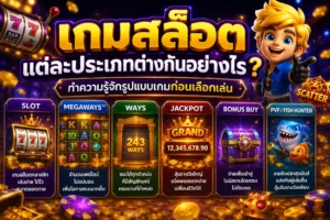เกมสล็อตแต่ละประเภทต่างกันอย่างไร ทำความรู้จักรูปแบบเกมก่อนเลือกเล่น
